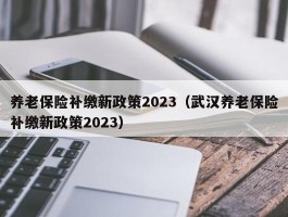 养老保险补缴新政策2023（武汉养老保险补缴新政策2023）